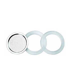 Lavazza nuova carmencita, guarnizioni 6 tz in silicone + filtro di ricambio originale per caffettiera