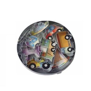 Eva collection set 7 stampi per biscotti  trasporto, in acciaio inox