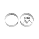 GpEme tagliapasta forma cuoricino cm 6 per occhi di bue, in acciaio