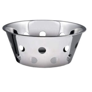 Salvinelli, cestino pane forato 20 x 8 cm in acciaio 18/10