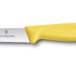 Victorinox coltello Giallo spelucchino lama dentata cm10