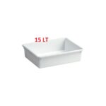 Stefanplast bacinella contenitore frigo in polipropilene 15 lt bianco per alimenti