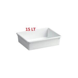 Stefanplast bacinella contenitore frigo in polipropilene 15 lt bianco per alimenti