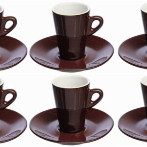 Tognana elegant set 6 tazza da caffè cioccolato, con piattino in porcellana eleganti e raffinati