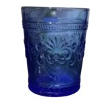 Fade florence set 6 bicchiere cl 22,5 blu, in vetro pressato