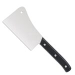 Fraraccio, mannaia cm 22 da macellaio salumiere in acciaio inox pesante, manico lungo