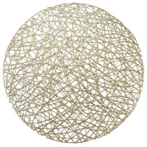 Fade, Doodle oro, set 12 posto tavola rotondo cm 38