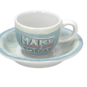 Tognana old america blu,set 6 tazza da caffè cc 100 con piatto in fine porcellana