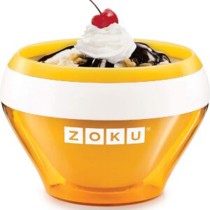 Zoku ice cream maker, coppa termica per gelato istantaneo qualità extra arancio