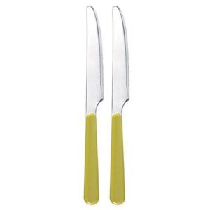 Excelsa, set 2 coltelli tavola verde, in acciaio inox nickel free