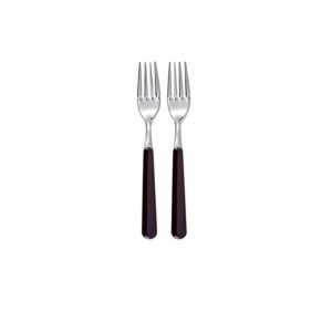 Excelsa, set 2 forchette tavola bordeaux, in acciaio inox nickel free
