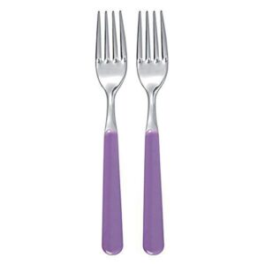 Excelsa, set 2 forchette tavola lilla, in acciaio inox nickel free
