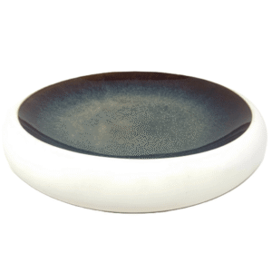 Genesys blu, piatto alto cm 27 in ceramica colorata