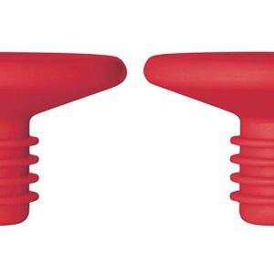 Viceversa, set 2 tappi champagne silicone, rosso