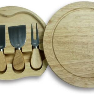 Cofanetto in legno set 4 coltelli per formaggi