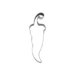 Kaufgut stampo tagliabiscotti peperoncino 9 cm in acciaio inox