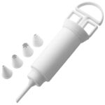 Pedrini siringa decoratrice in plastica con 5 beccucci, bianco