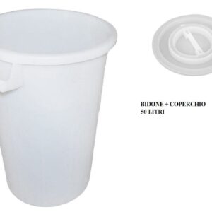 Ics bidone immondizia con coperchio lt 50 cm 41x49