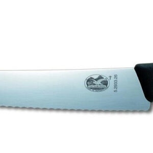 Victorinox coltello panettiere, kebab lama dentata bassa cm 26 in acciaio manico in fibrox antiscivolo