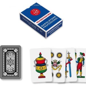 Masenghini Napoletane pro blu, carte da gioco in plastica regionali