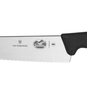 Victorinox coltello da cucina trinciante dentato, lama in acciaio manico fibrox