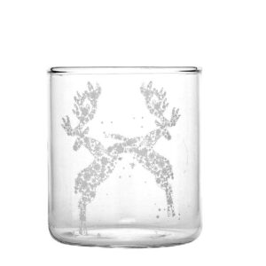 Fade Rudolph set 6 bicchieri da acqua Natale in fine vetro decorato