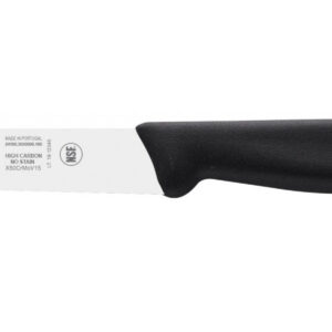 Icel spelucchino lama liscia cm 10 manico nero, in acciaio inox