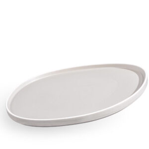 Fade piatto piano in porcellana cm 26,5x25 gourmet convivio grey