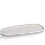 Fade vassoio rettangolare in porcellana cm 25,5x9 gourmet convivio grey