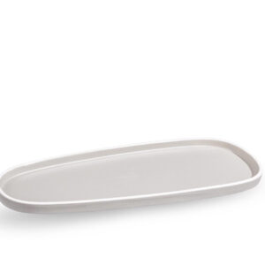 Fade vassoio rettangolare in porcellana cm 25,5x9 gourmet convivio grey