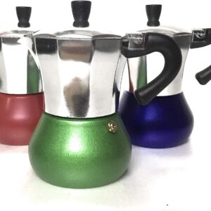 Dimo commerciale caffettiera caribe in alluminio multicolore in alluminio 3 tazze
