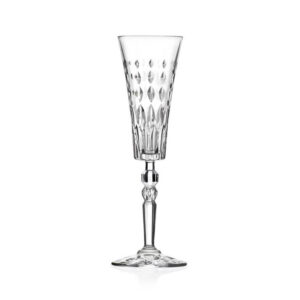 Rcr marilyn set 6 calice flûte in finissimo cristallo ecologico luxion®,