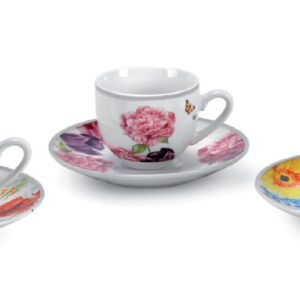 Fade ikebana, set 6 tazze da caffè ml 100 in fine porcellana, qualità extra