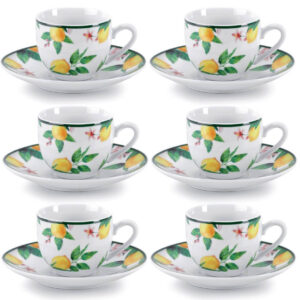 Fade jaffa, set 6 tazze da caffè ml 100 in fine porcellana, qualità extra