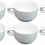 Table top set 6 tazza cappuccino impilabile cl 22 in porcellana