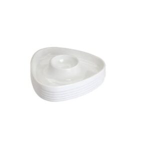 Westmark set 6 portauovo triangolare in plastica bianco, 10,6x10,6x2,1 cm