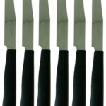 Bonomi tavola, set 6 coltelli nero lama liscia
