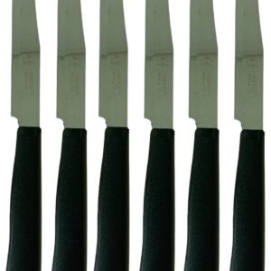 Bonomi tavola, set 6 coltelli nero lama liscia