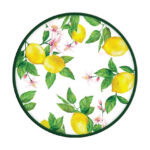 Fade jaffa, piatto rotondo cm 35,5 in melamina per alimenti robusto e pratico