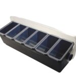 The bars dispencer 6 posti portafrutta, condimenti in polipropilene con coperchio, qualità professionale
