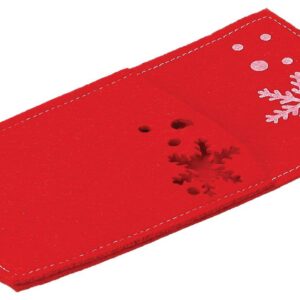 Tognana set 6 portaposate rosso in feltro stella natalizia