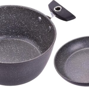 Moneta Hercules de luxe, Set 2 pezzi casseruola 24 + padella 22 manico in silicone+ 250°