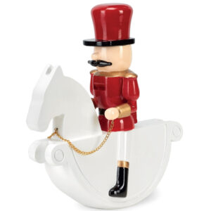 Fade xmas Natale schiaccianoci con cavallo a dondolo cm 29x31, in legno