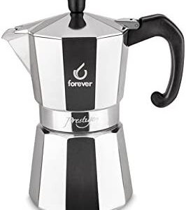 Forever miss prestige caffettiera 1 tz, moka express in alluminio