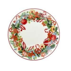 Fade penny, piatto rotondo da 30 cm in fine porcellana