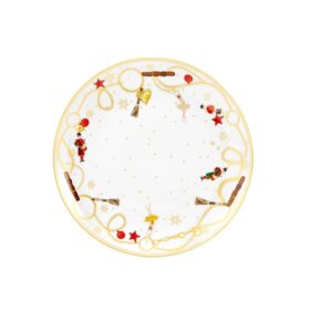 Fade star, piatto rotondo da 30 cm in fine porcellana