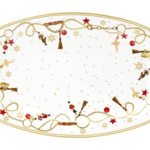 Fade Star vassoio ovale cm 30x20,5 in fine porcellana