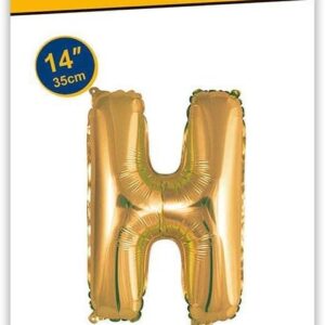 Rocca fun factory, palloncino lettera H oro minishipe 14 - 35 cm 1 pz