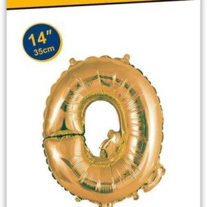 Rocca fun factory, palloncino lettera Q oro minishipe 14 - 35 cm 1 pz