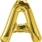 Rocca fun factory, palloncino lettera A oro mega 40 - 101 cm 1 pz